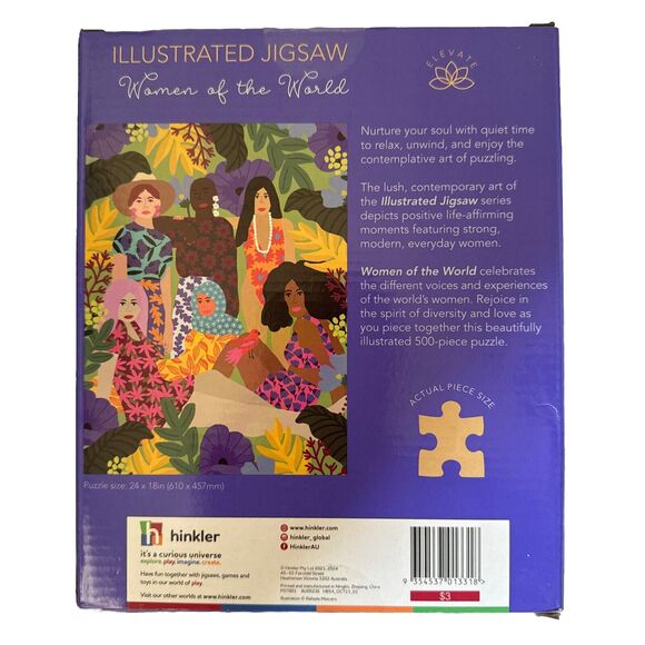 500 Pcs Jigsaw Puzzles Table Game 24" x 18" Illustrated Women Of The World - Picture 7 of 10